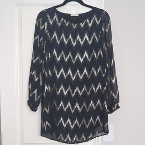 Black And Gold Shift Dress